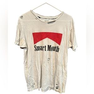 Boutique distressed Smart Mouth tee
